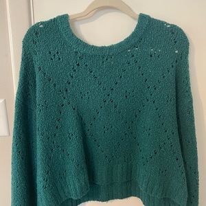 Green American Eagle crop sweater